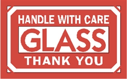 DL-1230: 3" X 5" HANDLE WITH CARE GLASS