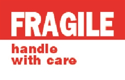 DL-1767: 3" X 5" FRAGILE HANDLE WITH CARE