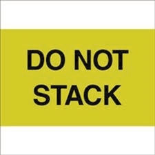 DL-2241: 3" X 5" GREEN/BLACK "DO NOT STACK"