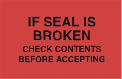 DL-3171: 3" X 5" IF SEAL IS BROKEN CHECK