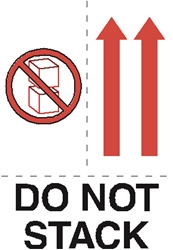 DL-4491: 4" X 6" DO NOT STACK ARROW LABEL